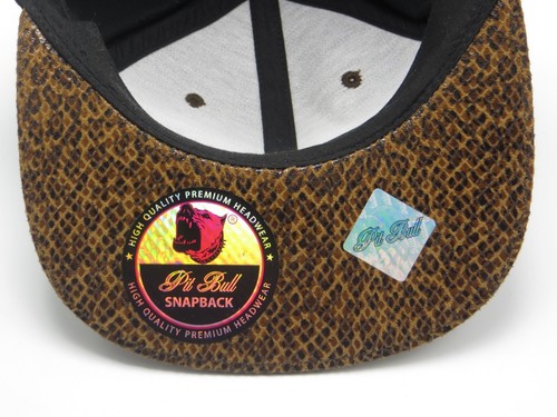 Gorra BROOKLYN Snapback Negra Billete Plana Estampado Animal Hip Hop Gorra PIT BULL - Imagen 5 de 7