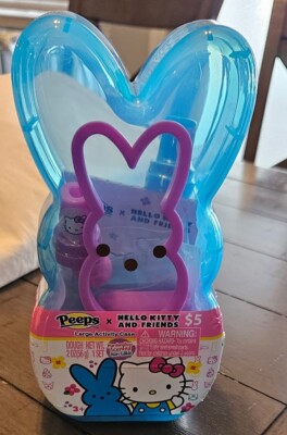 NEW Hello Kitty x Peeps Blue Easter Activity Case 8-Piece Set   Large & Fun!