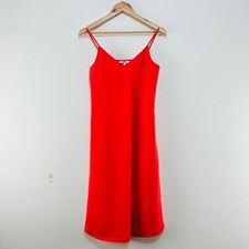 Uniqlo Shift Dress Strappy Red with Pockets XS