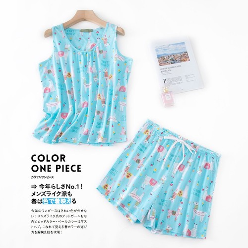 Knitted Cotton Pyjamas Ladies Sleeveless Vest Shorts Pyjama Set PJs Nightwear - Picture 15 of 28