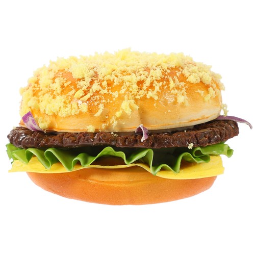 Artificial PU Realistic Burger Figurine Fake Food Bread Model Photography Prop - Zdjęcie 7 z 12