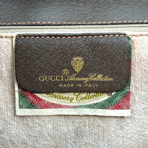 Vintage GUCCI Shoulder Bag Crossbody GG Supreme Leather Purse Authentic - Picture 16 of 19
