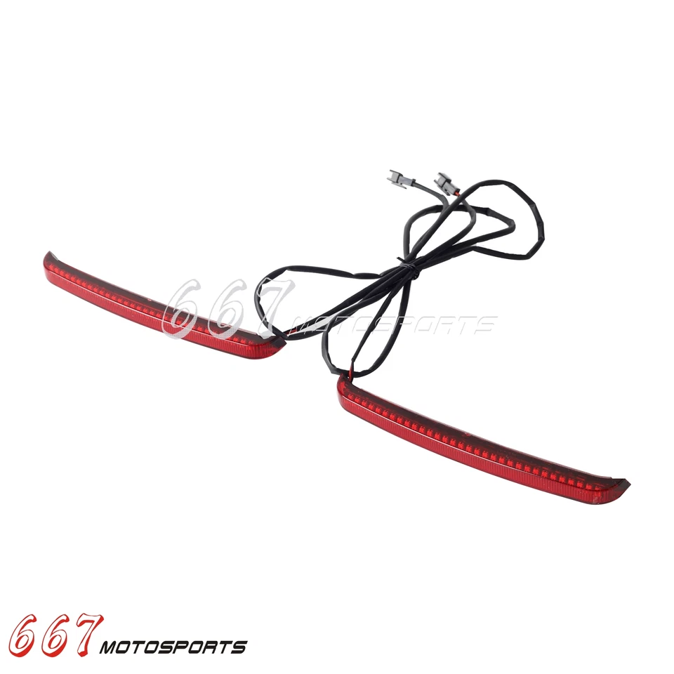 Luz trasera de señal de giro LED que fluye alforja para Harley Touring Glide 2014-2022 Foto 4 de 4