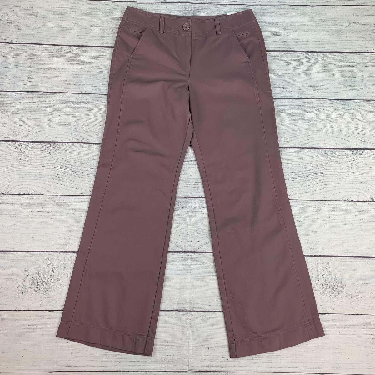 LOFT 8 Dress Pants Ann Style Flare Leg Plum Purple Inseam 31" Workwear New  NWT