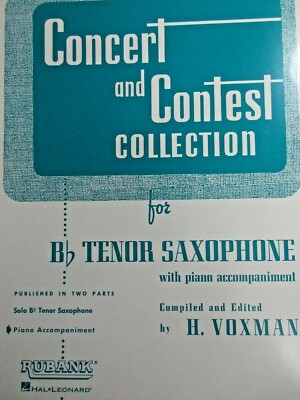 Rubank Concert & Contest Collection #300 for B Flat Tenor Saxophone Piano Acc.