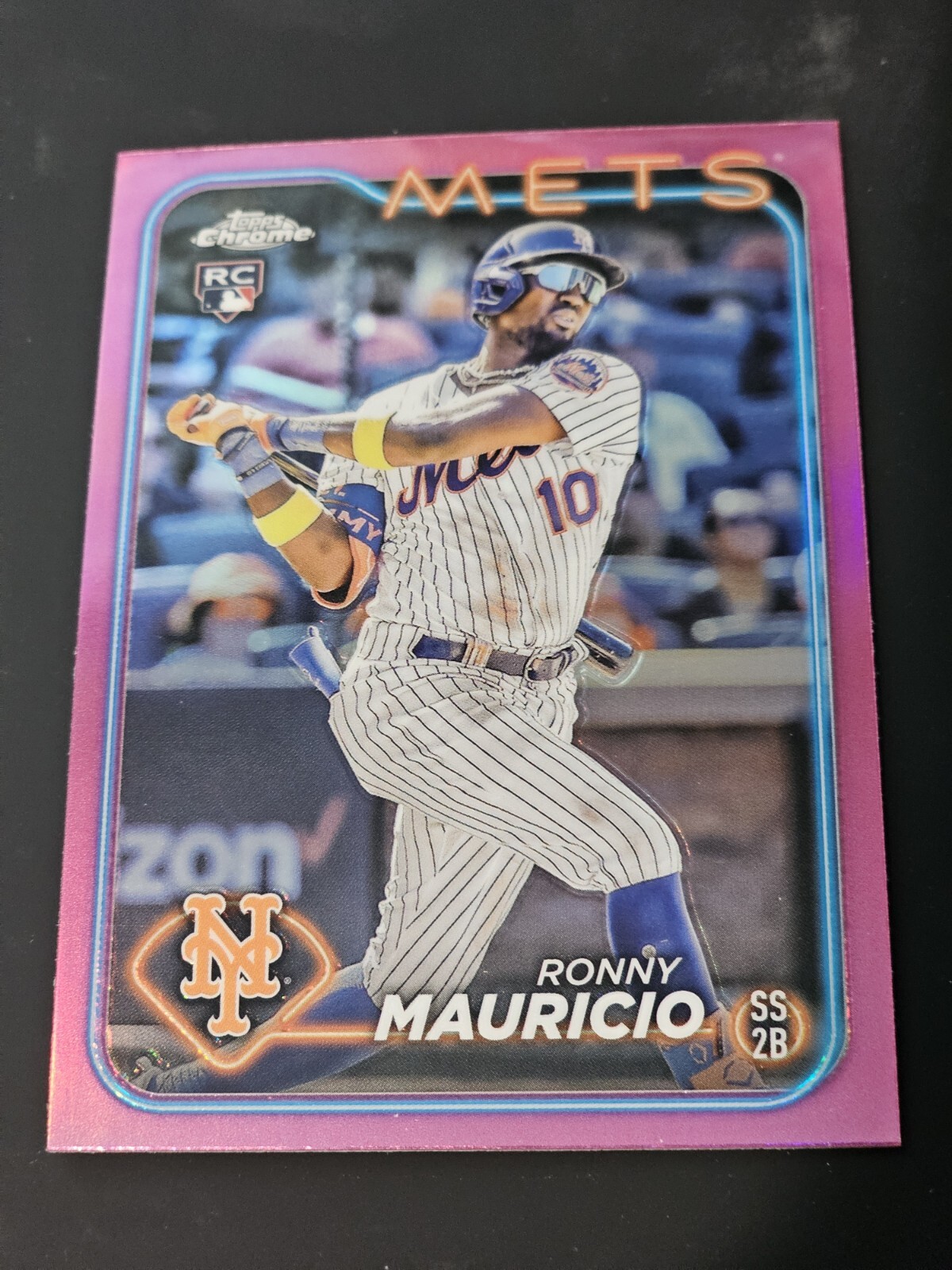 Ronny Mauricio 2024 Topps Chrome Pink Refractor Rookie Card #28