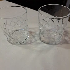 Courvoisier VSOP French Cognac Brandy Sipping Glass Embossed Bar X 2