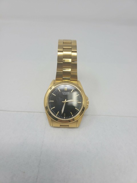 Citizen Men's Watch 1102-s110327 Gold Dial Day Date Red Leather Band Quartz  39mm for sale online | eBay
