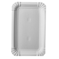 400 Weisse Pappteller Eckig 10Cm X 16 Cm Party Einwegteller Pappschalen