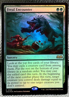 MTG Wilds of Eldraine: Feral Encounter FOIL #169 Rare WOE Mint Card