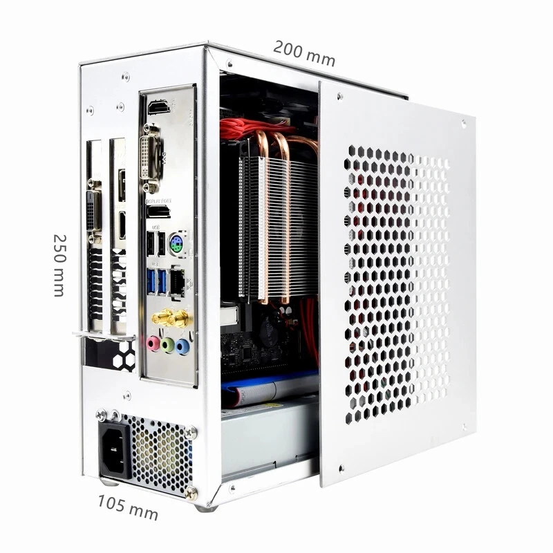 MINI ITX Case Aluminum 5 Litre PC Gaming Small Chassis With Handle Support - Image 3 of 4