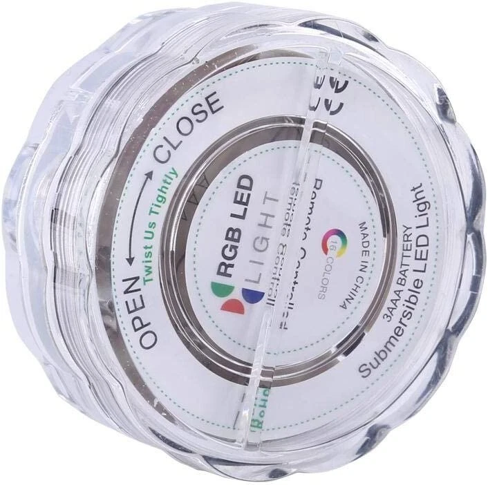 Luce per Acquario Tonda 10 LED RGB Impermeabile Con Telecomando 16 Colorazioni - Immagine 4 di 4
