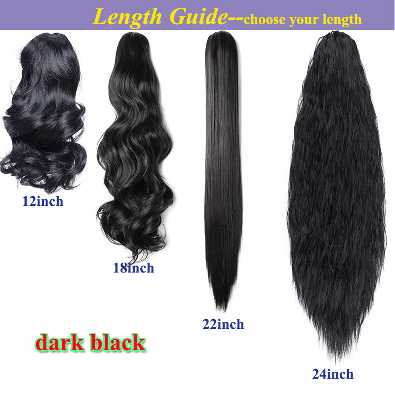 S-noilite Clip-In Ponytail Hair Extension - Synthetic Curly/Wavy/Straight - One Piece Clip