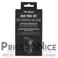 Microplane Bar Tools 6 Piece Cocktail Set, Matte Black, MSRP $110