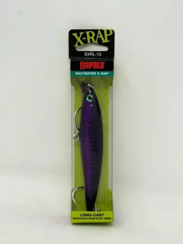 * RAPALA * X-RAP LONG CAST ' PURPLE MACKEREL '  4-3/4" -- SXRL12PM