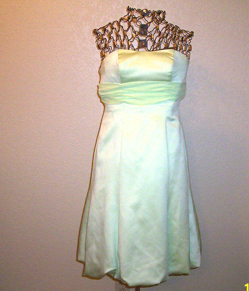 Women's Alfred Angelo Lime Green Strapless Dress 4 | eBay Women's Alfred Angelo Lime Green Strapless Dress 4 | eBay