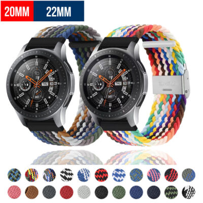 Braided Nylon Sport Loop Strap for Samsung Galaxy Watch 5 4 3 Active2 S3 40/44mm