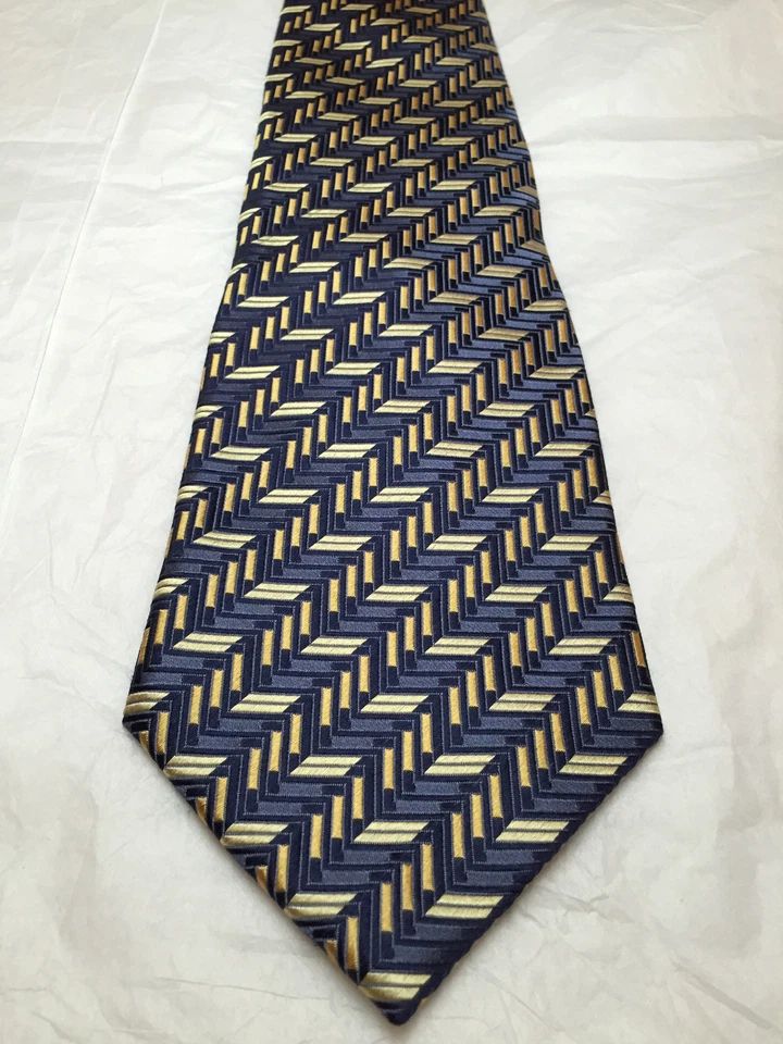 VAN HEUSEN CORBATA HOMBRE AZUL Y DORADO 4 X 59 Foto 2 de 4