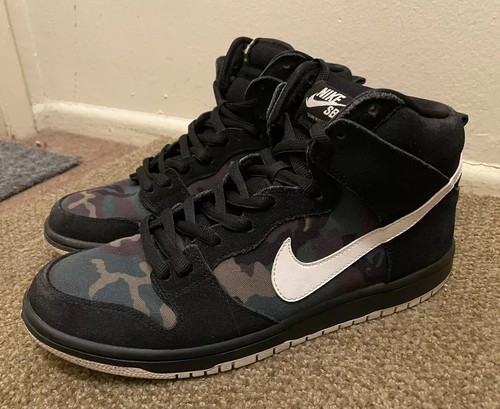 Nike SB Dunk High Army Camo Green SIZE 
