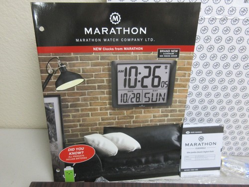 Marathon CL030062WD Slim-Jumbo Atomic Digital Wall Clock Wood (Brand New) - Picture 10 of 10