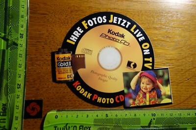Alter Aufkleber HiFi Foto Video Kamera KODAK Film Kodacolor Gold Photo CD