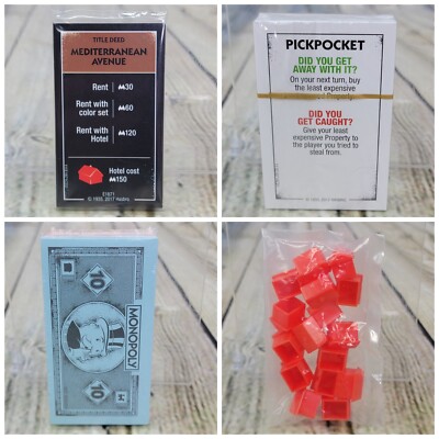 Monopoly Cheaters Edition: Sealed Money Hotels Property Deed & Chance Card Packs
