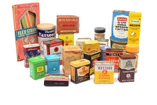 Vintage Spice Tin Box Bottle Mixed Lot Plus McStevens Kingred Colman (25 Pieces)