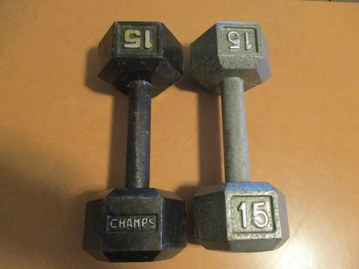 15 lb cheap dumbbells pair