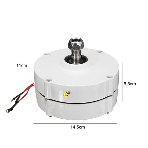 800W 12V 24V 48V 750RPM Dreiphasen Permanentmagnet Generator für Windgeneratoren - Bild 14 von 23