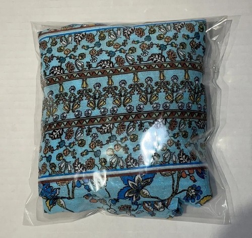 ONE WORLD Tunic Sz M 38 Chest Embroidered Lace Trim Ruffled Rayon Boho Chic Blue - Picture 19 of 19
