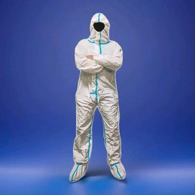 #ad 48 Large Painting Hazmat Coverall PPE Attached Hood Shoe Covers Protective Suits $75.00