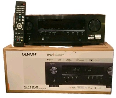 Denon AVR S660H 8K Receiver   Complete Bundle   Mint Condition Audiophile Ready