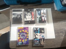  U2 Cassette Tape Lot(5) - The Joshua Tree, War, Achtung Baby, Pop, Zooropa