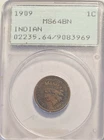 1909 1c Indian Head Cent - PCGS MS 64 OLD GREEN HOLDER