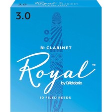 Rico Royal Bb Clarinet Reeds, Box of 10 Strength 3
