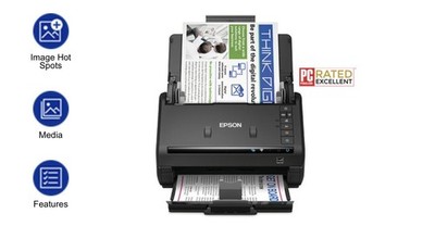 Epson ES-500W Wireless Duplex Desktop Document Scanner - Fast & Compact
