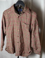 Vintage 1970's Pendleton Wool Button up flannel shirt size L made in USA