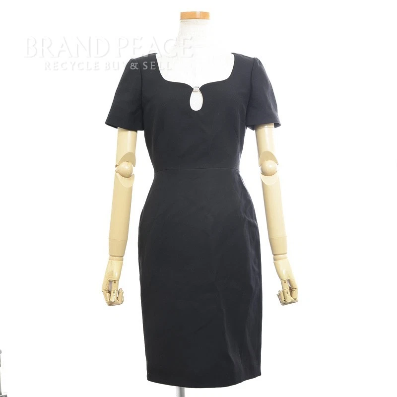 Gucci abito manica corta seta nero taglia 36 631484 Bp r10_0711