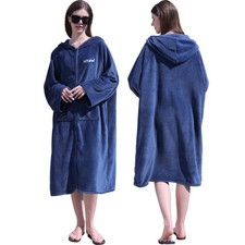 Surf Poncho Zipper Towel Hoodie: Oversized Hooded Wetsuit Changing Robe with ...