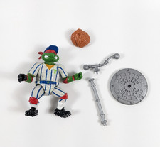 TMNT Action Figures Vintage GRAND SLAMMIN RAPH Used No Bat Good Condition 1991