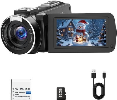 Videokamera 1080P 48MP Camcorder 18X Digitalzoom kamera Video recorder 3,0 Zoll