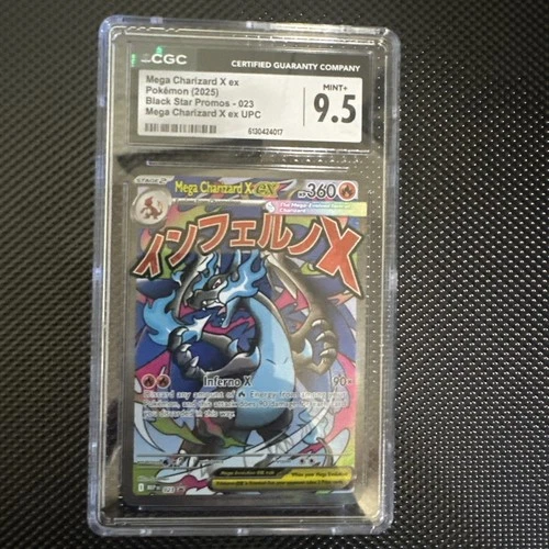 CGC 9.5 MINT+ Mega Charizard X ex MEP 023 UPC Black Star PROMO Pokemon Card
