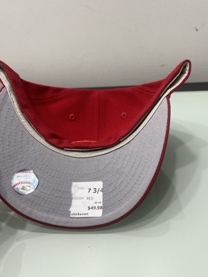 New Era Fear Of God Trucker Fit White Red Cap Hat FOG Sz 7 3/4