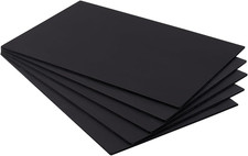 5 Sheets Black PVC Foam Sheet 3Mm A4 Lightweight Rigid Board for Crafts Models