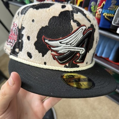 New Era CapzBoise Cattle Cow Pack LA Angels Fitted 7 3/8 Sold Out Rare