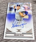 Very Rare! Nolan Ryan Texas Rangers Topps Certified On-Card Autograph Auto HOF