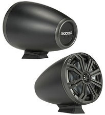 Kicker 46KMFC8 Marine Audio Boat Flat Surface Mount 8" Tower Speakers Black New