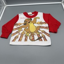 Vintage 1994 Disney Lion King Simba Pajama Shirt Kids 90s PJ Top Graphic
