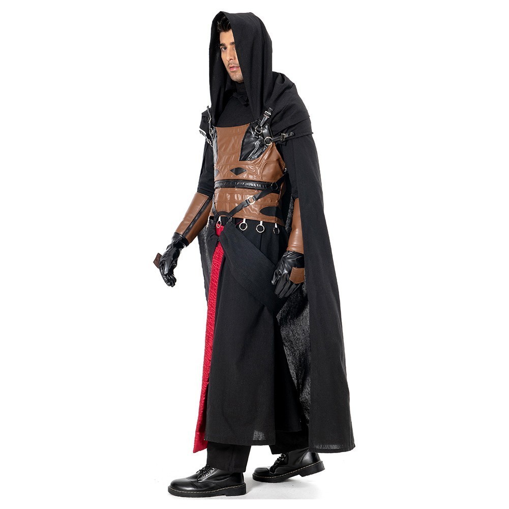 TV Wars Sith Dark Lord Darth Revan Cosplay Costume+Deluxe Cape Halloween fullset image 7