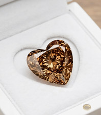 1CT Brown Heart VVS1 AAA Loose Diamond Alternative 6.50mm Free gift